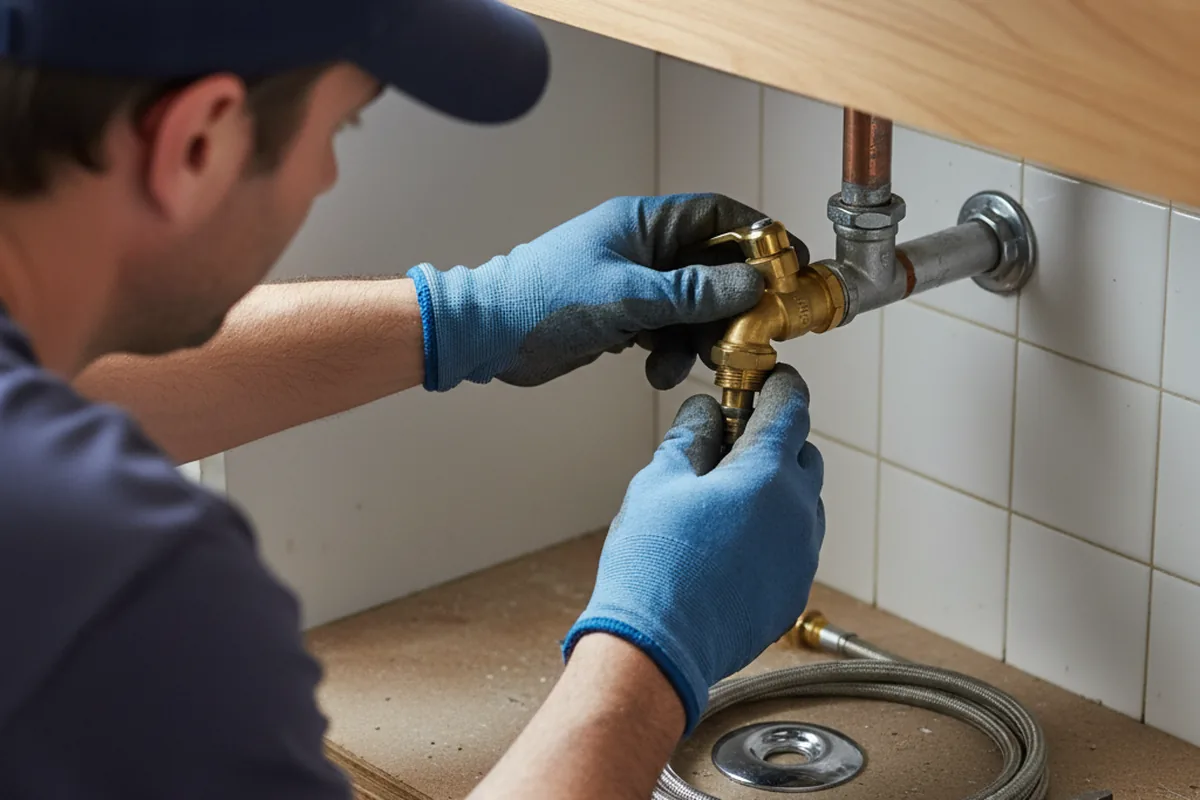 Shutoff valve and fitting work during Faucet and Fixture Repair in Slatedale